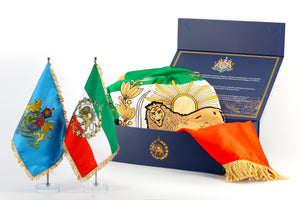Norooz Gift Set - Lion and Sun Flags along with Blue Standard of Shahanshah