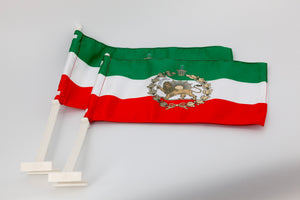 Car Window Edition - Lion & Sun Flag of Iran - Pair of 2
