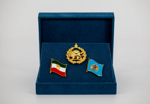Iran Lion and Sun Coat Pin Set - Gift Box