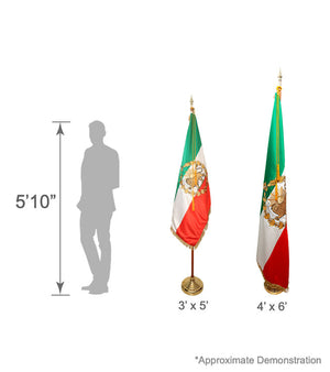 Luxury Embroidered Flag of Iran - Lion & Sun with Crown of Shah - Premium Double-Sided Satin Fabric (پرچم شیر و خورشید)