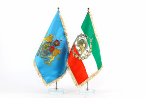 Norooz Gift Set - Lion and Sun Flags along with Blue Standard of Shahanshah